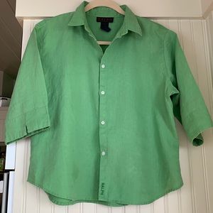 Linen 3/4 sleeve blouse